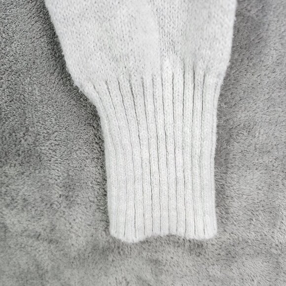 Womens White Red American Eagle Knit Sweater Retro Mock Neck Long Sleeve Size M - Picture 5 of 12